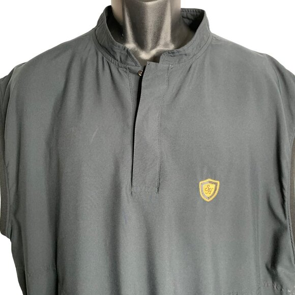 ZERO Restriction Golf Pullover Vest L Black Pockets Snaps Elastic Waist Vegas - Picture 2 of 6